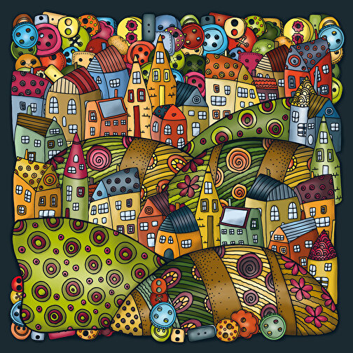 Palapeli Frame Puzzle Górska wioska, Obraz 1
