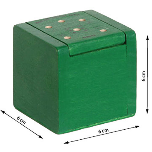 Warum Immer Ich? Grün Magnetbox , grün, 6,00cm x 6,00cm x 6,00cm (Länge x Höhe x Breite), Bild 4