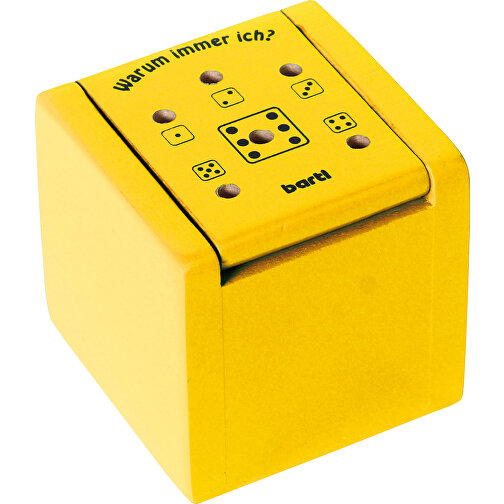 Warum Immer Ich? Gelb Magnetbox , gelb, 6,00cm x 6,00cm x 6,00cm (Länge x Höhe x Breite), Bild 1