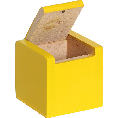 Warum Immer Ich? Gelb Magnetbox , gelb, 6,00cm x 6,00cm x 6,00cm (Länge x Höhe x Breite), Bild 2