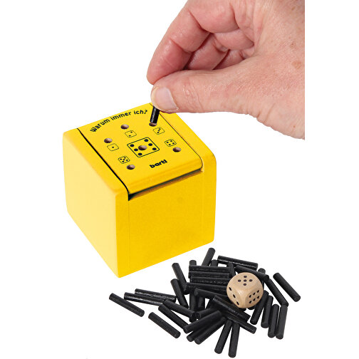 Warum Immer Ich? Gelb Magnetbox , gelb, 6,00cm x 6,00cm x 6,00cm (Länge x Höhe x Breite), Bild 3