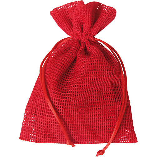 Netz-Säckchen 13x18cm Rot , rot, 13,00cm x 18,00cm (Länge x Breite), Bild 1