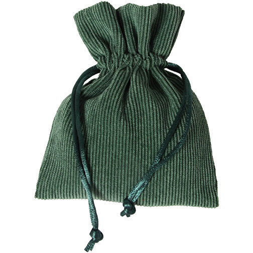 Bolsa de cordón 10x12,5 cm verde, Imagen 1