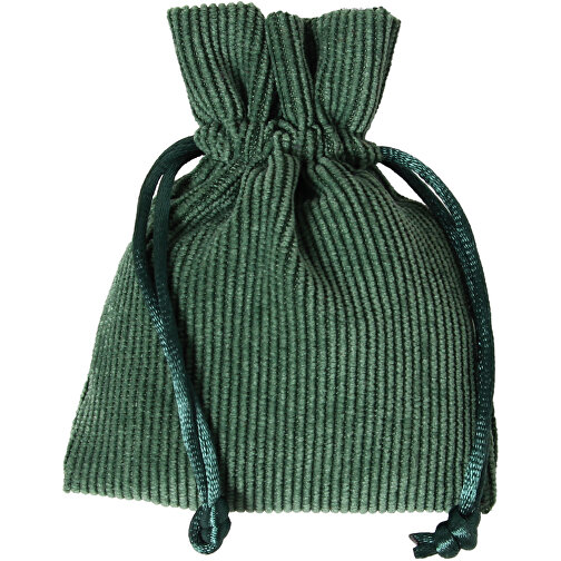 Cord taske 7,5x10 cm grøn, Billede 1