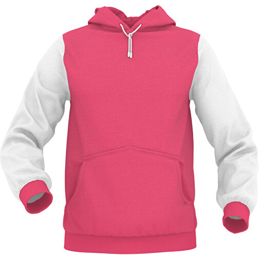 Hoodie Urban - Inkl. Individueller Gestaltung , dunkelrosa, 70% Baumwolle, 30 % Polyester, L, , Bild 1