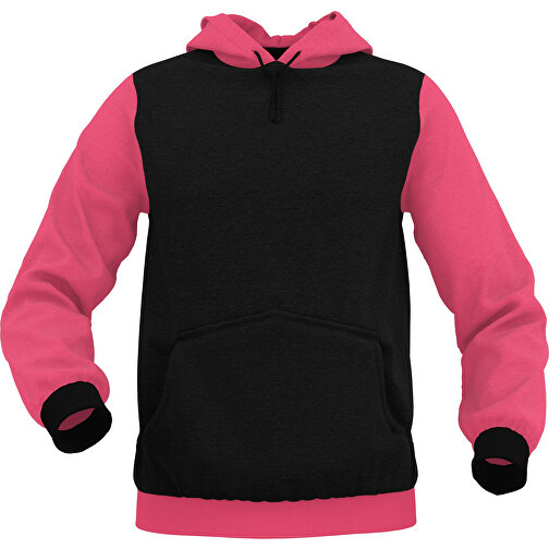 Hoodie Urban - Inkl. Individueller Gestaltung , dunkelrosa, 70% Baumwolle, 30 % Polyester, S, , Bild 1