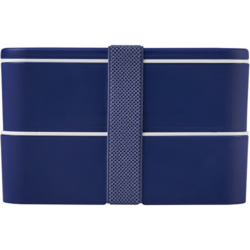 MIYO Doppel-Lunchbox , blau / blau / blau, PP Kunststoff, 18,00cm x 11,30cm x 11,00cm (Länge x Höhe x Breite), Bild 3