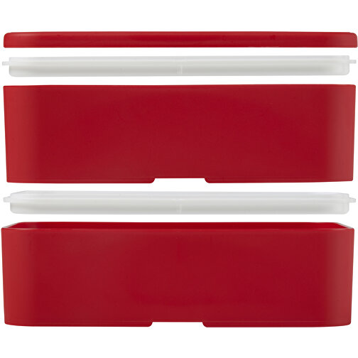 MIYO Doppel-Lunchbox , rot / rot / rot, PP Kunststoff, 18,00cm x 11,30cm x 11,00cm (Länge x Höhe x Breite), Bild 7