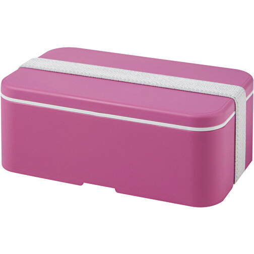 MIYO Lunchbox , magenta / weiß, PP Kunststoff, 18,00cm x 6,00cm x 11,00cm (Länge x Höhe x Breite), Bild 1
