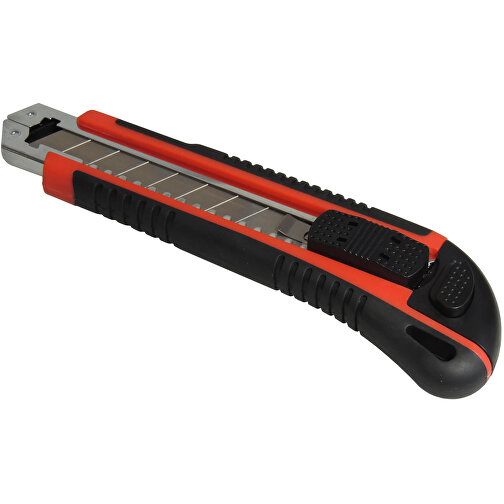 Cuttermesser 'Pro' , rot/schwarz, Kunststoff, 17,00cm x 2,00cm x 4,00cm (Länge x Höhe x Breite), Bild 3