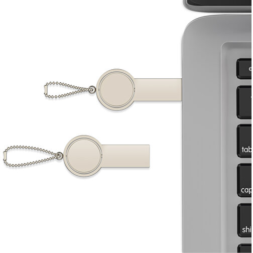 Clé USB Orbit métal doming 4 GB avec emballage, Image 4