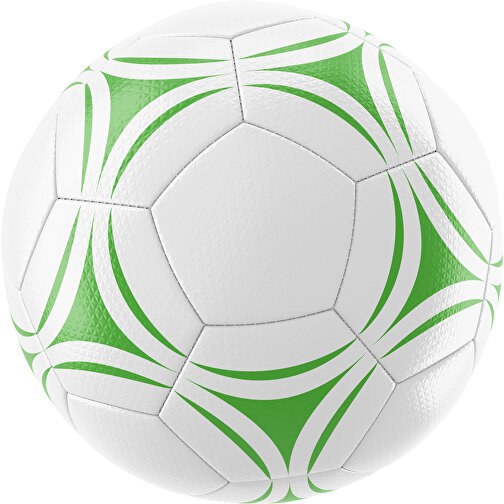Fußball Platinum 30-Panel-Matchball - Individuell Bedruckt Und Handgenäht , weiß / grasgrün, PU, 4-lagig, , Bild 1