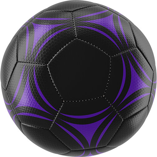Fußball Platinum 32-Panel-Matchball - Individuell Bedruckt Und Handgenäht , schwarz / violett, PU, 4-lagig, , Bild 1