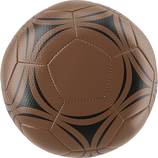 Fußball Platinum 30-Panel-Matchball - Individuell Bedruckt Und Handgenäht , dunkelbraun / schwarz, PU, 4-lagig, , Bild 1