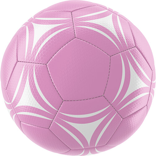 Fußball Platinum 32-Panel-Matchball - Individuell Bedruckt Und Handgenäht , rosa / weiß, PU, 4-lagig, , Bild 1