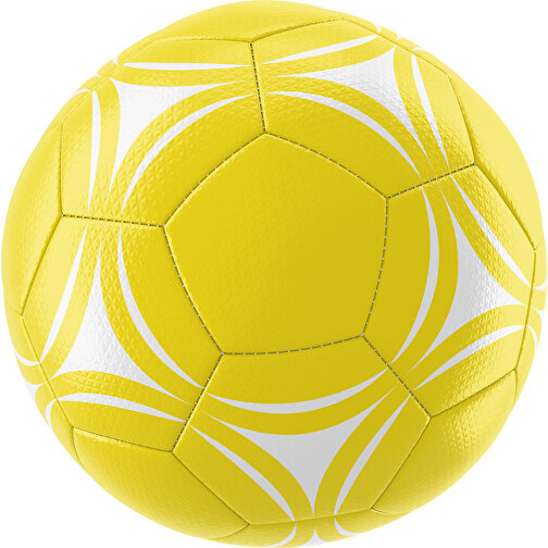 Fußball Platinum 30-Panel-Matchball - Individuell Bedruckt Und Handgenäht , gelb / weiß, PU, 4-lagig, , Bild 1