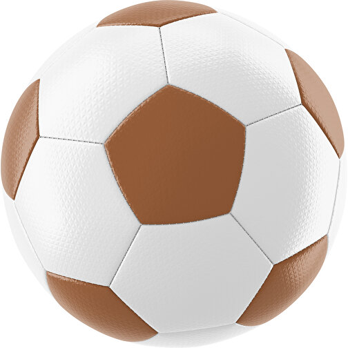 Fußball Platinum 30-Panel-Matchball - Individuell Bedruckt Und Handgenäht , weiß / braun, PU, 4-lagig, , Bild 1