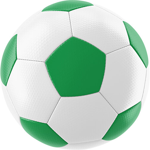 Fußball Platinum 30-Panel-Matchball - Individuell Bedruckt Und Handgenäht , weiß / grün, PU, 4-lagig, , Bild 1
