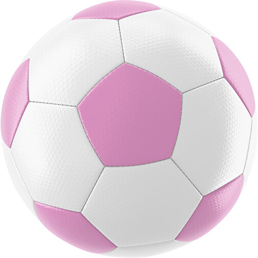 Fußball Platinum 30-Panel-Matchball - Individuell Bedruckt Und Handgenäht , weiß / rosa, PU, 4-lagig, , Bild 1