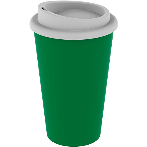 Kaffeebecher 'Premium' , standard-grün/weiß, Kunststoff, 15,50cm (Höhe), Bild 1