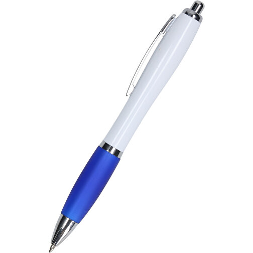 Kugelschreiber 'Yuma' , weiss/blau, Kunststoff, 14,10cm (Höhe), Bild 1