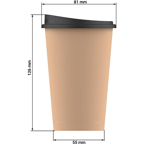 Kaffeebecher 'ToGo', 0,3 L , raffiniertes rot/schwarz, Kunststoff, 11,50cm (Höhe), Bild 5