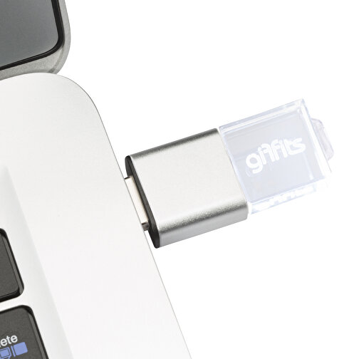 USB-Stick Clear 64GB , Promo Effects MB , schwarz MB , 65 GB , ABS MB , 3 - 10 MB/s MB , 5,30cm x 0,90cm x 2,00cm (Länge x Höhe x Breite), Bild 3