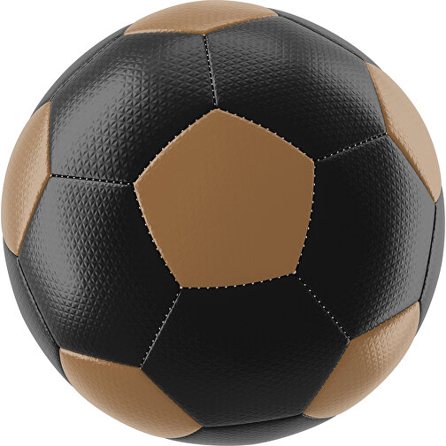Fußball Platinum 30-Panel-Matchball - Individuell Bedruckt Und Handgenäht , schwarz / erdbraun, PU, 4-lagig, , Bild 1