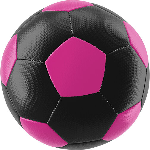 Fußball Platinum 32-Panel-Matchball - Individuell Bedruckt Und Handgnäht , schwarz / pink, PU, 4-lagig, , Bild 1