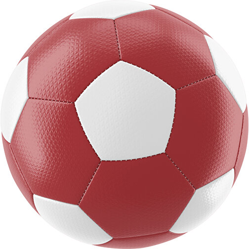 Fußball Platinum 32-Panel-Matchball - Individuell Bedruckt Und Handgenäht , weinrot / weiß, PU, 4-lagig, , Bild 1