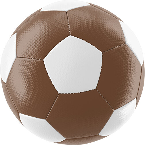 Fußball Platinum 30-Panel-Matchball - Individuell Bedruckt Und Handgenäht , dunkelbraun / weiß, PU, 4-lagig, , Bild 1