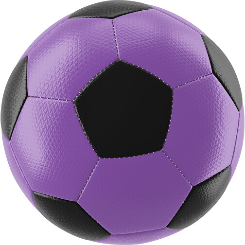 Fußball Platinum 30-Panel-Matchball - Individuell Bedruckt Und Handgenäht , lavendellila / schwarz, PU, 4-lagig, , Bild 1