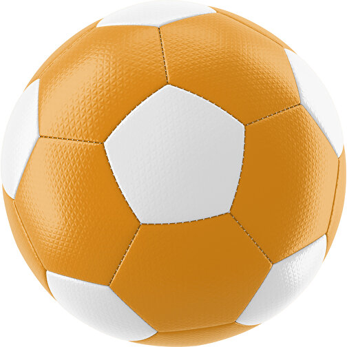 Fußball Platinum 30-Panel-Matchball - Individuell Bedruckt Und Handgenäht , kürbisorange / weiß, PU, 4-lagig, , Bild 1