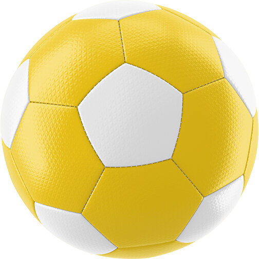 Fußball Platinum 32-Panel-Matchball - Individuell Bedruckt Und Handgenäht , sonnengelb / weiß, PU, 4-lagig, , Bild 1