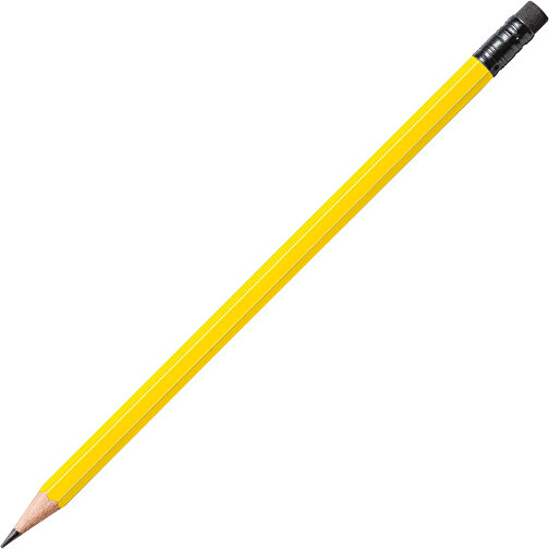 STAEDTLER Bleistift Hexagonal Mit Radiertip , Staedtler, gelb, Holz, 18,70cm x 0,80cm x 0,80cm (Länge x Höhe x Breite), Bild 2