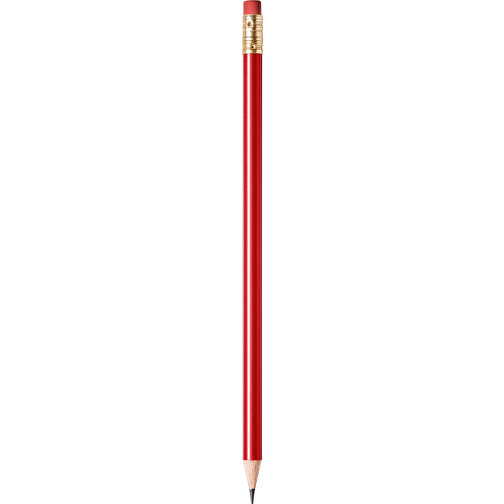 STAEDTLER Bleistift Rund Mit Radiertip , Staedtler, rot metallic, Holz, 18,70cm x 0,80cm x 0,80cm (Länge x Höhe x Breite), Bild 1