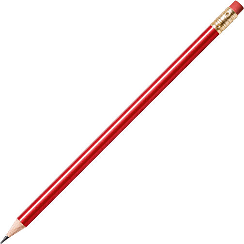 STAEDTLER Bleistift Rund Mit Radiertip , Staedtler, rot metallic, Holz, 18,70cm x 0,80cm x 0,80cm (Länge x Höhe x Breite), Bild 2