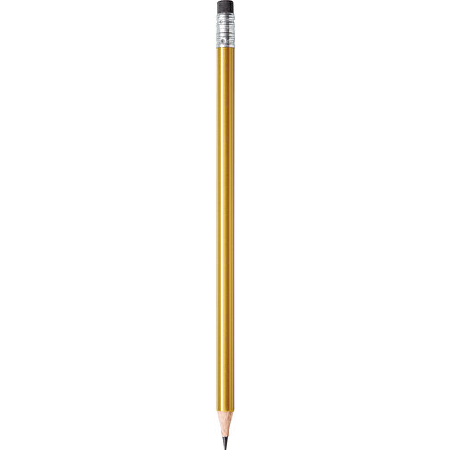 STAEDTLER Bleistift Rund Mit Radiertip , Staedtler, gold, Holz, 18,70cm x 0,80cm x 0,80cm (Länge x Höhe x Breite), Bild 1