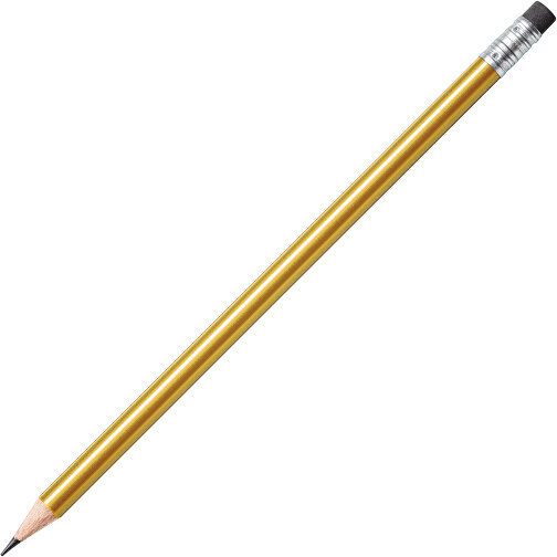 STAEDTLER Bleistift Rund Mit Radiertip , Staedtler, gold, Holz, 18,70cm x 0,80cm x 0,80cm (Länge x Höhe x Breite), Bild 2
