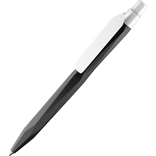 Prodir QS20 PMP-P Clip Flat Druckkugelschreiber , Prodir, schwarz weiß, Kunststoff, 14,10cm x 1,60cm (Länge x Breite), Bild 1