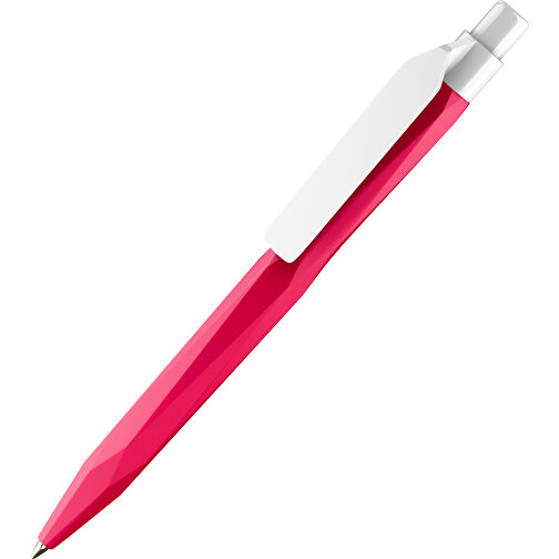 Prodir QS20 PMP-P Clip Flat Druckkugelschreiber , Prodir, rot weiß, Kunststoff, 14,10cm x 1,60cm (Länge x Breite), Bild 1