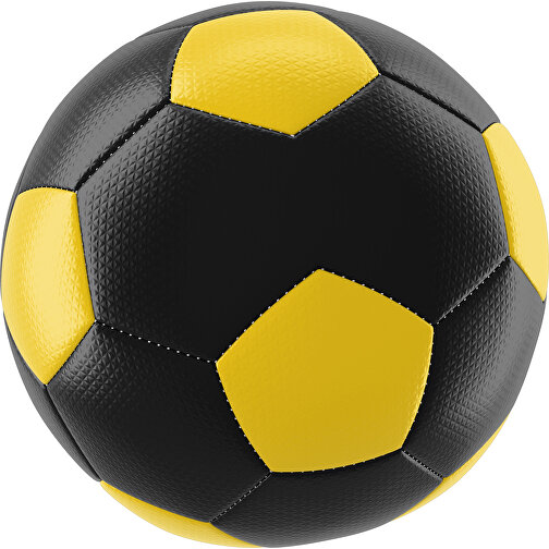 Fußball Platinum 30-Panel-Matchball - Individuell Bedruckt Und Handgenäht , schwarz / sonnengelb, PU, 4-lagig, , Bild 1