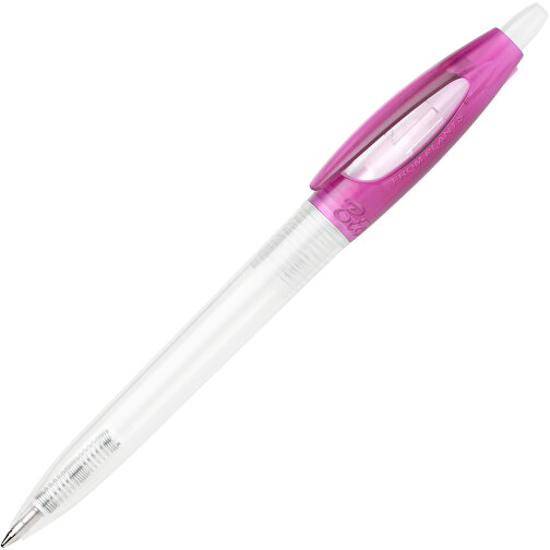 Kugelschreiber Bio-S! Clear Transparent , mattrosa, PLA, 13,80cm (Länge), Bild 1