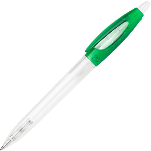 Kugelschreiber Bio-S! Clear Transparent , gefrostet grün, PLA, 13,80cm (Länge), Bild 1