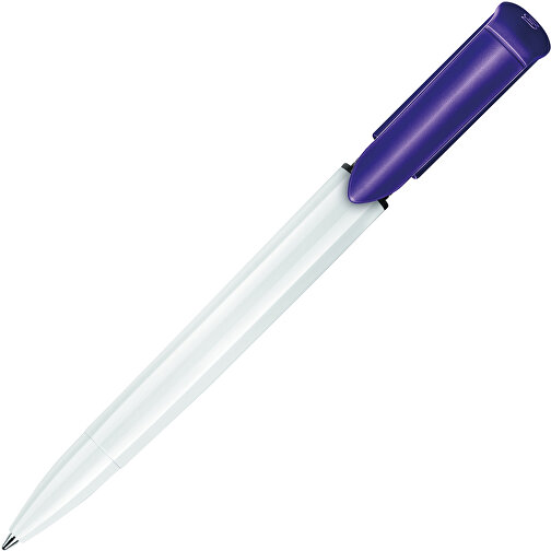 Kugelschreiber S40 Colour Hardcolour , weiß / lila, ABS, 13,90cm (Länge), Bild 1