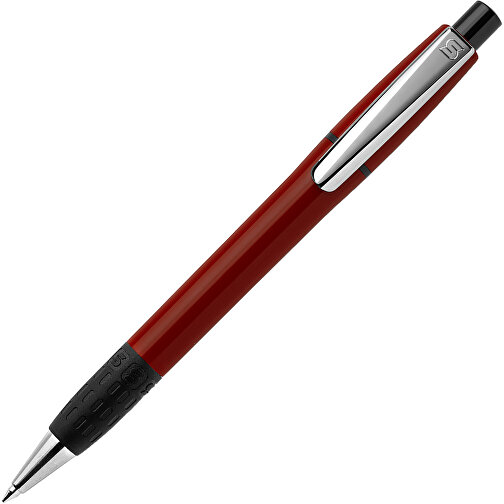 Kugelschreiber Semyr Grip Hardcolour , dunkelrot, ABS & Metall, 13,70cm (Länge), Bild 1