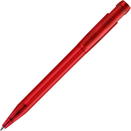 Kugelschreiber Pier Clear Transparent , transparent rot, ABS, 13,60cm (Länge), Bild 1