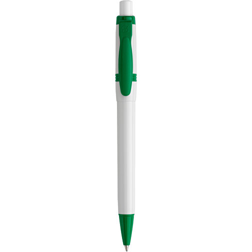 Kugelschreiber Olly Hardcolour , weiß / hellgrün, ABS, 13,80cm (Länge), Bild 1