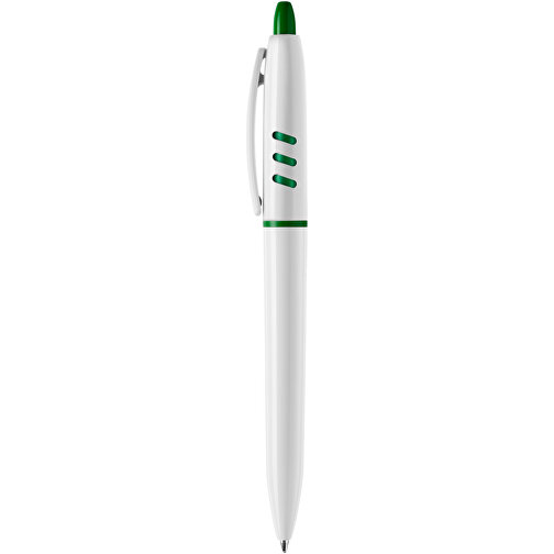 Kugelschreiber S30 Hardcolour , weiß / dunkelgrün, ABS, 13,80cm (Höhe), Bild 1