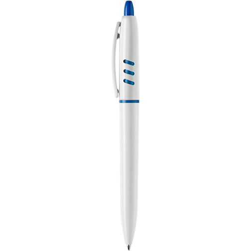 Kugelschreiber S30 Hardcolour , weiß / blau, ABS, 13,80cm (Höhe), Bild 1
